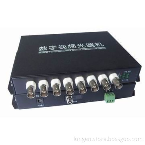 Fiber-optic video transmitter receiver, CCTV video, 8-bitNew